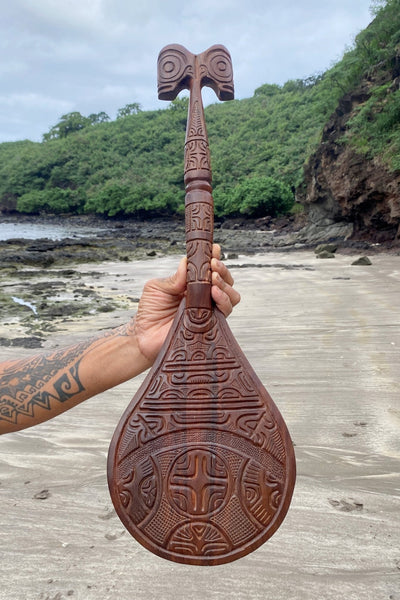 Marquesan Canoe Paddle - Cannibal Art