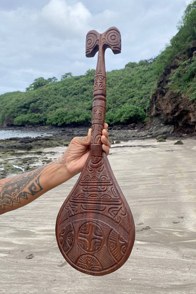 Marquesan Canoe Paddle - Cannibal Art