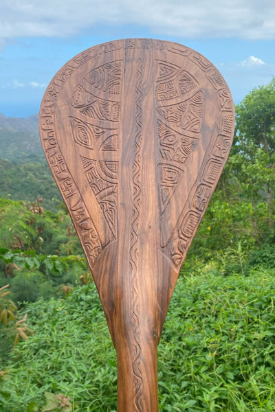 Marquesan Canoe Paddle - Cannibal Art