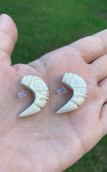 Tiki earrings - Cannibal Art