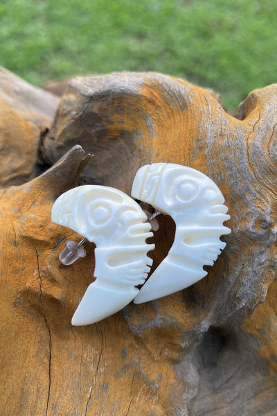 Tiki earrings - Cannibal Art