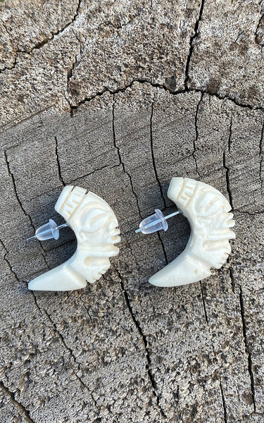 Tiki earrings - Cannibal Art