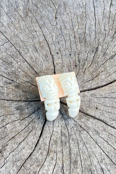 Tiki earrings - Cannibal Art