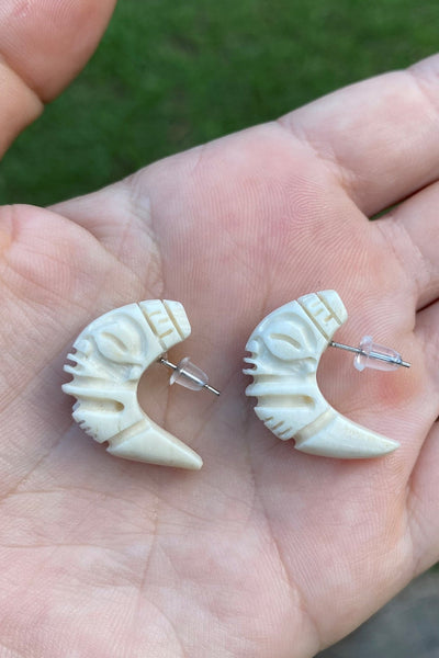 Tiki earrings - Cannibal Art