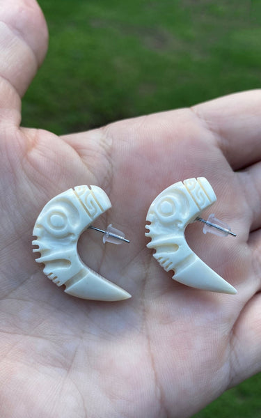 Tiki earrings - Cannibal Art