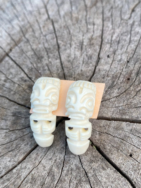 Tiki earrings - Cannibal Art
