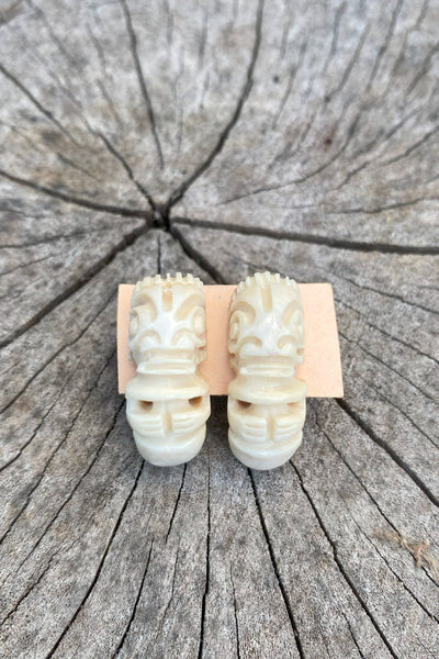 Tiki earrings - Cannibal Art