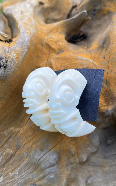 Tiki earrings - Cannibal Art