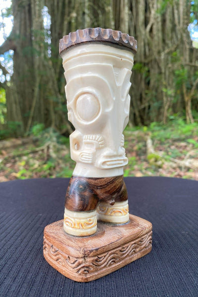Tiki Sculpture in Bone - Cannibal Art