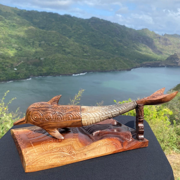 Dolphin On A Tiki Stand - Cannibal Art