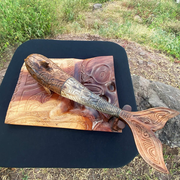 Dolphin On A Tiki Stand - Cannibal Art