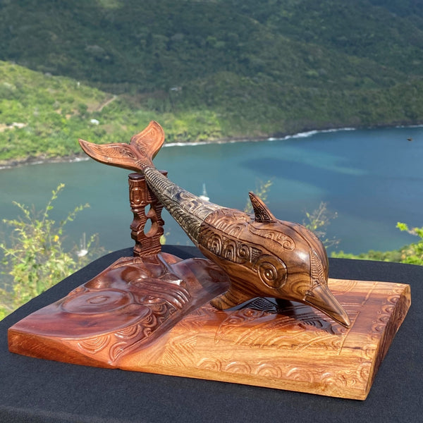 Dolphin On A Tiki Stand - Cannibal Art