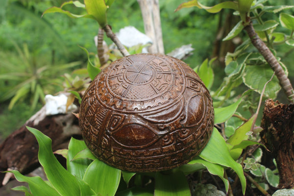 Fully carved Marquesan bowl ∿ Mata Tiki - Cannibal Art