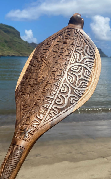 Hoe Poko Tiki (Canoe Paddle) - Cannibal Art