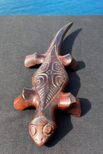 Marquesan Gecko Sculpture - Cannibal Art