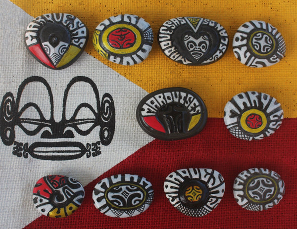 Marquesan magnets (carved) - Cannibal Art