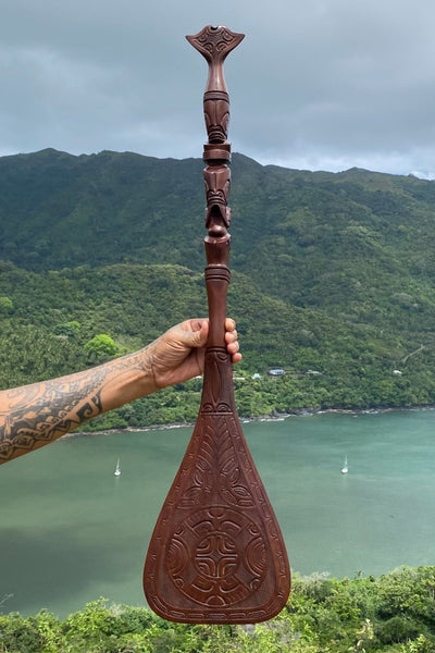 Tiki Canoe Paddle - Cannibal Art