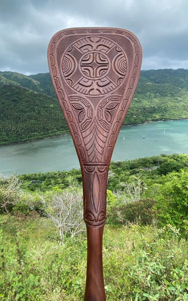 Tiki Canoe Paddle - Cannibal Art