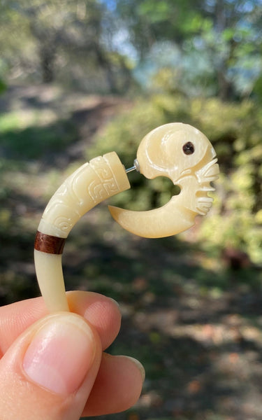 Tiki earrings - Cannibal Art