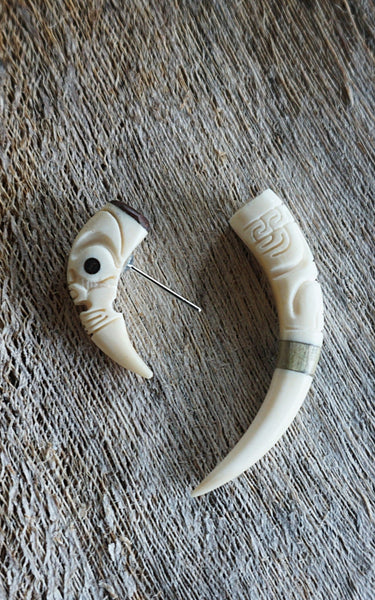 Tiki earrings - Cannibal Art