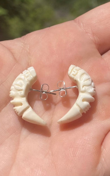 Tiki earrings - Cannibal Art