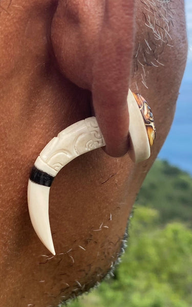 Tiki earrings - Cannibal Art