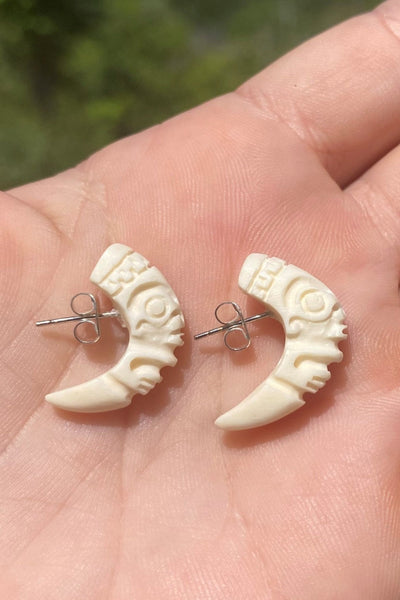 Tiki earrings - Cannibal Art