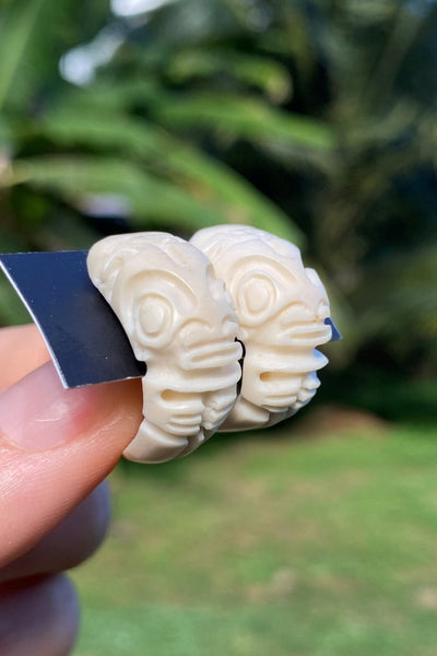 Tiki earrings - Cannibal Art