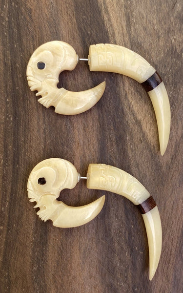 Tiki earrings - Cannibal Art