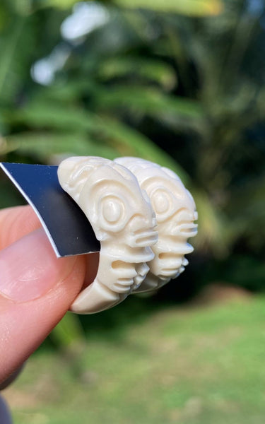 Tiki earrings - Cannibal Art