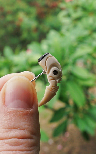 Tiki earrings - Cannibal Art