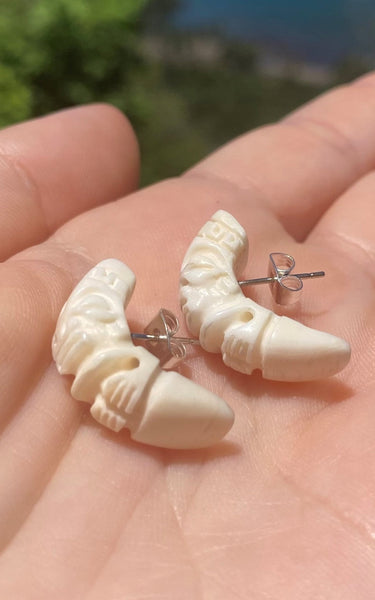 Tiki earrings - Cannibal Art