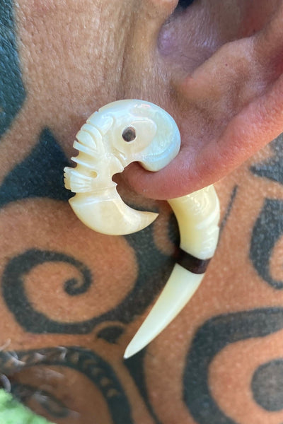 Tiki earrings - Cannibal Art