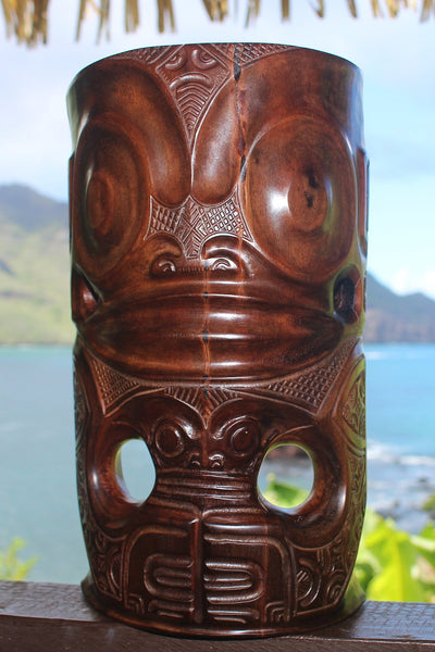 Tiki Mask (Tiki with a child) - Cannibal Art