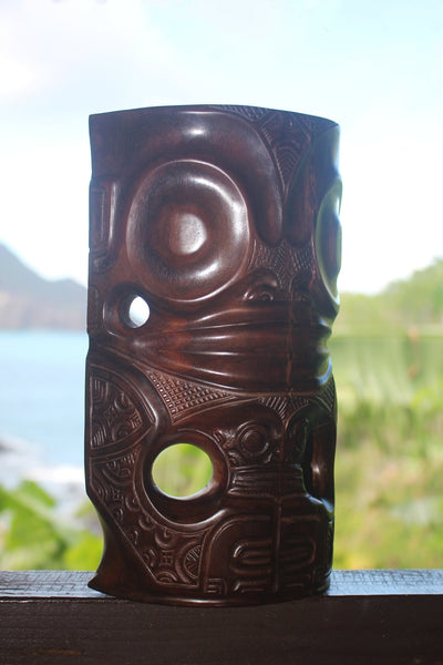 Tiki Mask (Tiki with a child) - Cannibal Art
