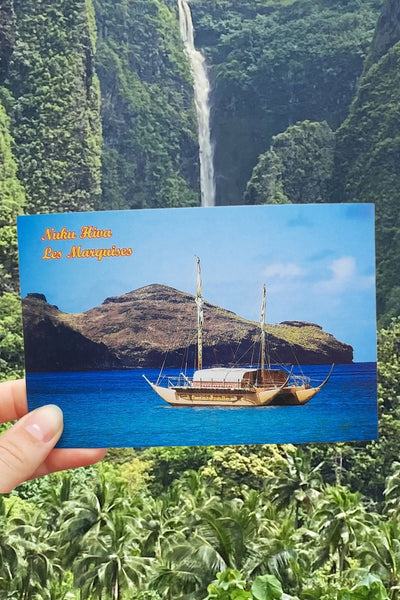 Handwritten Postcard from the Marquesas - Cannibal Art
