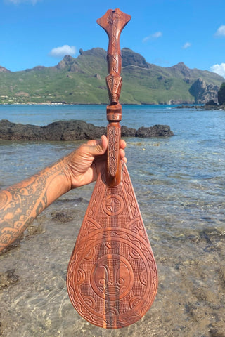 Marquesan Canoe Paddle - Cannibal Art