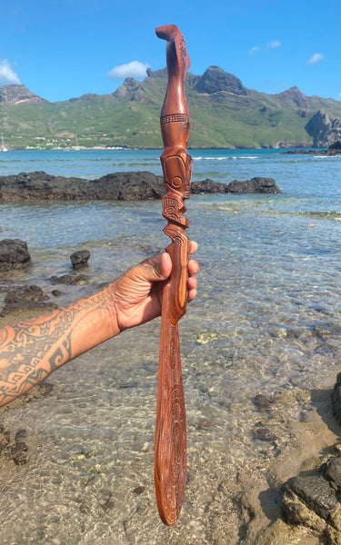 Marquesan Canoe Paddle - Cannibal Art