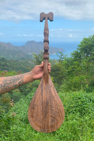 Marquesan Canoe Paddle - Cannibal Art