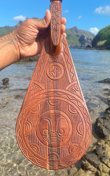 Marquesan Canoe Paddle - Cannibal Art