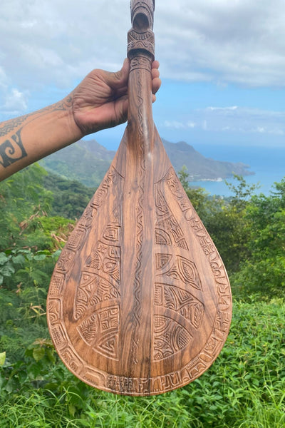 Marquesan Canoe Paddle - Cannibal Art