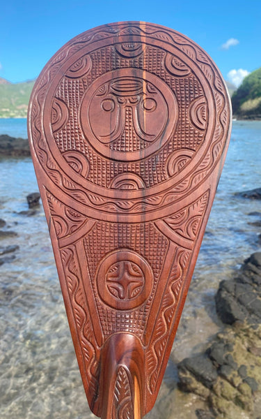 Marquesan Canoe Paddle - Cannibal Art