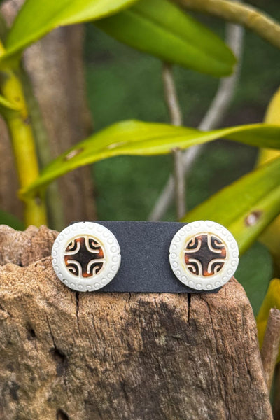 Marquesan Peka Earrings - Cannibal Art