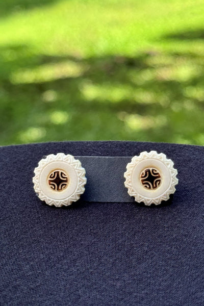 Marquesan Peka Earrings - Cannibal Art