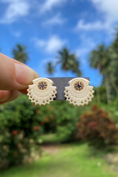 Marquesan Peka Earrings - Cannibal Art