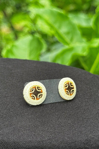 Marquesan Peka Earrings - Cannibal Art
