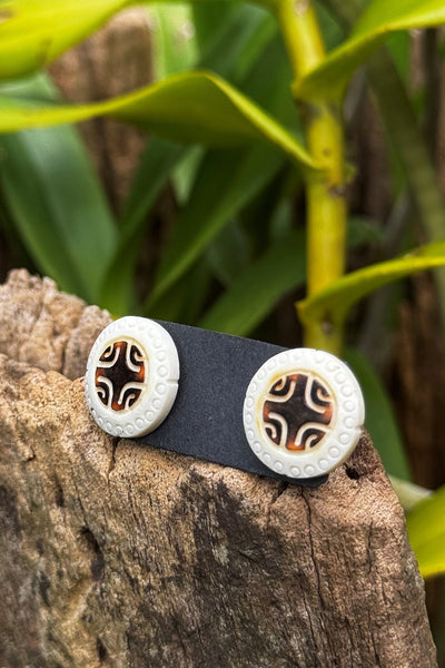Marquesan Peka Earrings - Cannibal Art