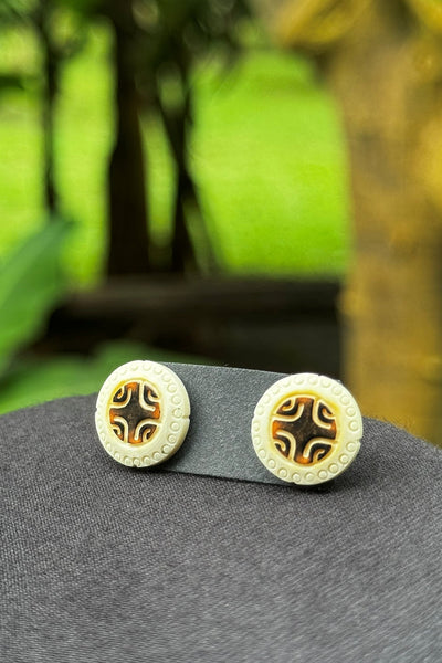 Marquesan Peka Earrings - Cannibal Art