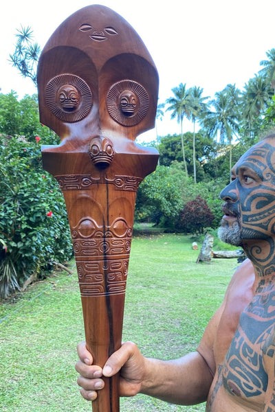 Marquesan U’u War Club - Cannibal Art