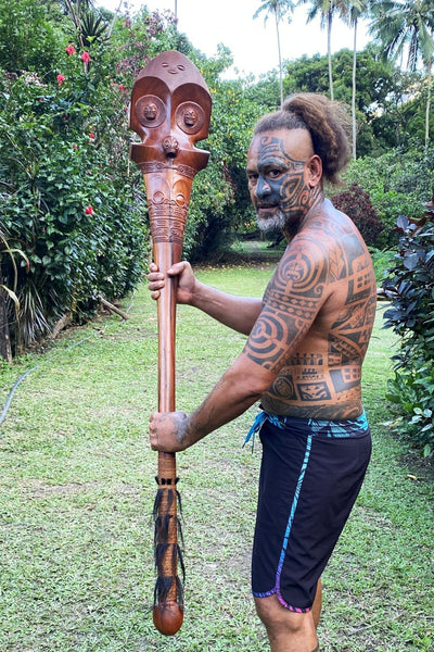 Marquesan U’u War Club - Cannibal Art